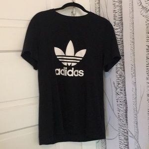 Adidas Black Trefoil Tee - Size Medium